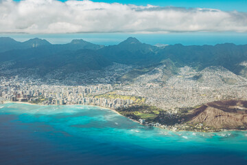 Coastal Vibrance of Waikiki and Diamond Head