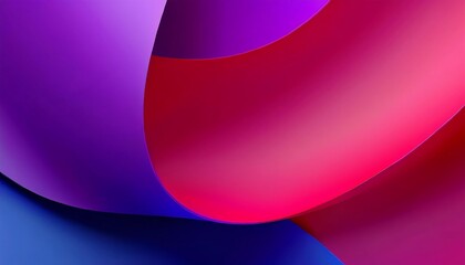 A vibrant abstract composition featuring smoothly blended waves of purple, pink, and blue colors.