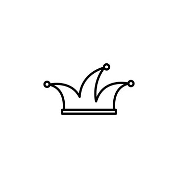 recommend clip art: Joker hat thin line vector icon