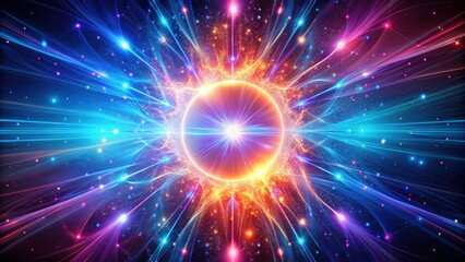 Bright multidimensional plasma force field with abstract glowing background, plasma, force field, glowing