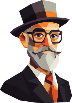 recommend clip art: older gentleman in a suit, generative AI