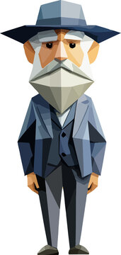 recommend clip art: older gentleman in a suit, generative AI