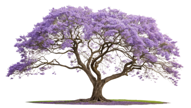 Lilac tree vector illustration, isolated on white background, perfect for spring floral design
