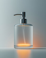 Transparent Soap Dispenser with Illuminated Base