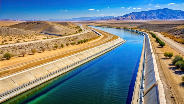 California aqueduct near Palmdale supplying water to Los Angeles, California, aqueduct, Palmdale