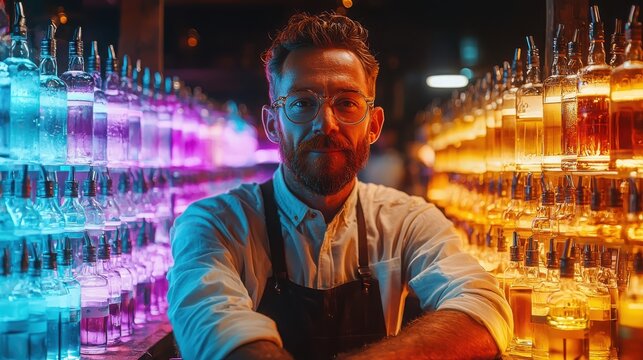 Luxury spirit bartending presentation upscale bar venue professional event nighttime ambiance expert techniques for enthusiasts