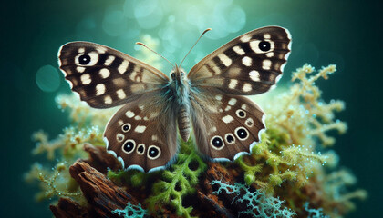 butterfly on a yellow background