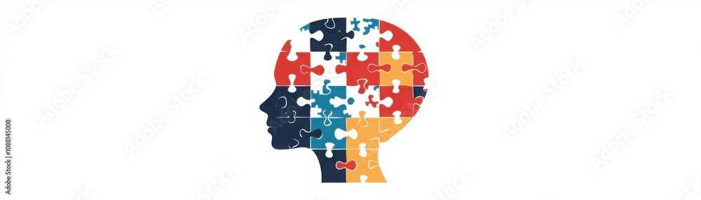 Poster unlocking creativity design of a brain puzzle digital art abstract concept thoughtful environment si