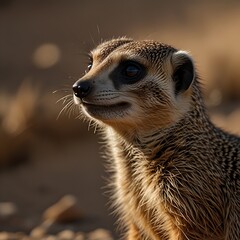 meerkat looking up