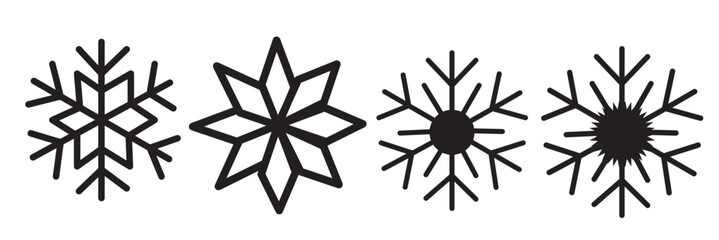 Set of blue Snowflakes icons. Black snowflake. Snowflakes template. Snowflake winter. Snowflakes icons. Snowflake vector icon