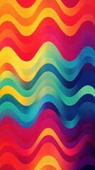 Vibrant wavy pattern in bright colors for design use.