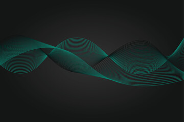 Abstract wave shapes for creative projects. Digital frequency modulation design. Artistic linear background. gradient waves and lines. Smooth flowing stripes, refined curves.