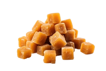 jaggery pieces  on transparent background