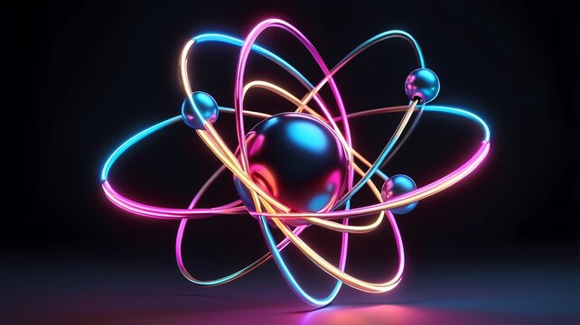 Shining neon atom model