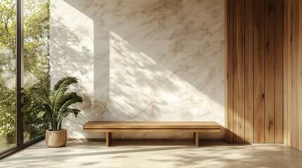 Serene Indoor Space with Natural Light and Minimalist Design for Modern Living