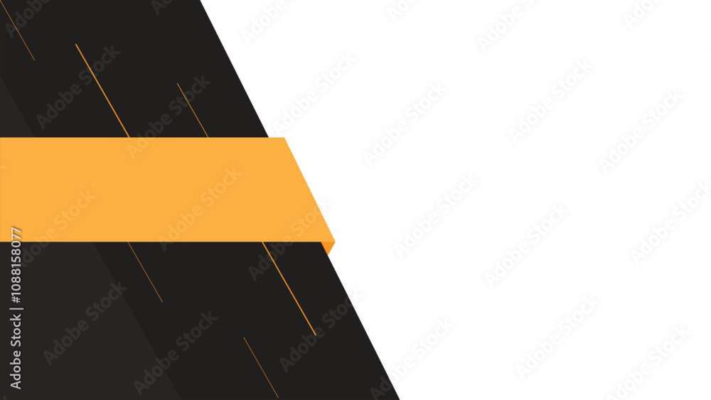 Poster black and yellow modern simple background with simple design of geometric shapes