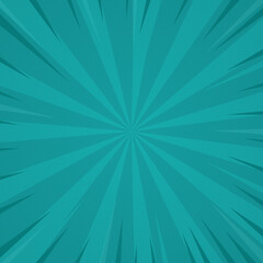 green comic sunburst spiral rays retro background