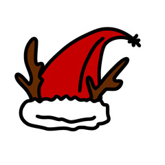 cartoon-style illustration of a Santa hat 2