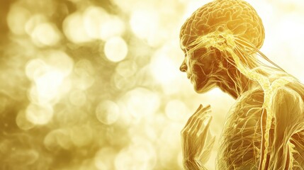 Human Nervous System Chart in Gentle Daylight Setting