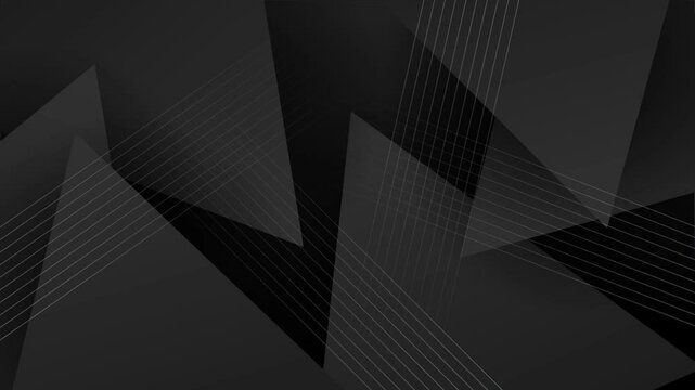 a composition of geometric triangles patterns and shapes on a dark canvas seamless 4k video background motion pop art design