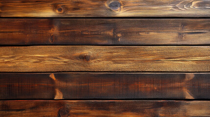 Rich wooden planks with dark finish, showcasing natural grain patterns and textures, perfect for rustic decor or design projects