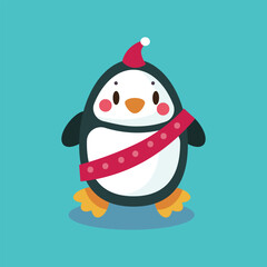 Cute Flat design Christmas Animal.