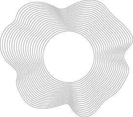 Circle white frame liquid overlapping blend for badges, logo, banner