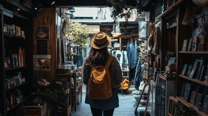 A day off spent exploring a new part of town, discovering unique boutiques, trying new food, and capturing memorable photos