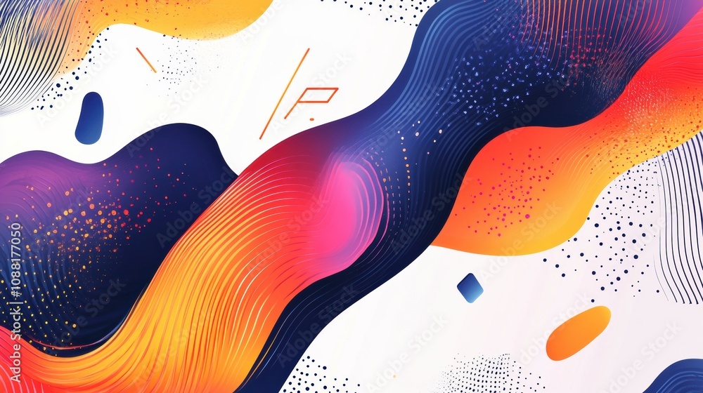 Poster vibrant abstract background with colorful waves and dynamic swirls for creative and modern visuals i