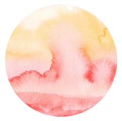 Watercolor hand painted circles texture. Watercolour circle elements for design.