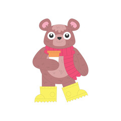 Cute Cartoon Autumn Animals.