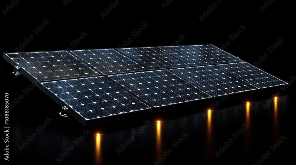 Poster solar panel array designed for renewable energy generation.