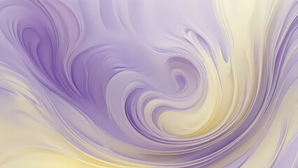 Abstract background with gentle lavender and soft yellow swirls, blending smoothly to create a dream-like and calming atmosphere
