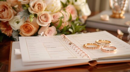 Wedding Planning Binder: This binder helps couples plan every detail, with spaces for guest lists, budget management, vendor contacts, and event schedules, all in one place.
