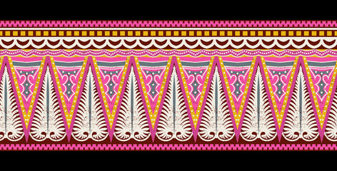 Multi stripe design pattern with diamond, triangles and stripes. Sailboats surrounded by stripes and graphic motifs.