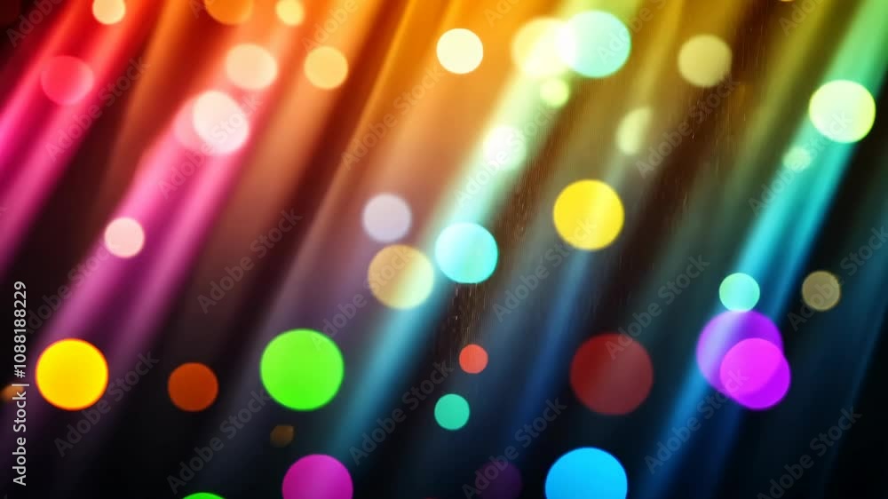 Poster a colorful background with many small circles. the circles are of different sizes and colors. the ba