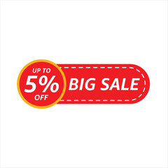 Bold Red SALE Tag with Yellow Accent for Special Discounts