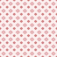Soft Pink Floral Geometric Pattern