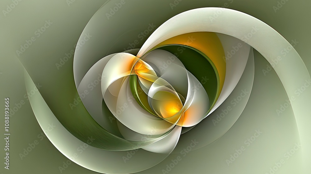 Poster abstract swirling patterns with soft colors and fluid motion