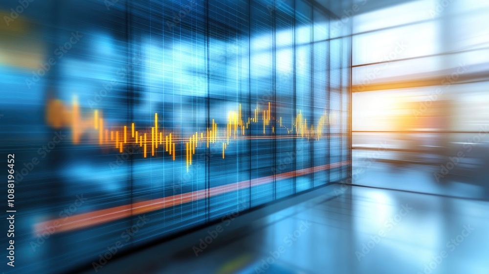 Poster abstract representation of sound waves in a modern digital environment