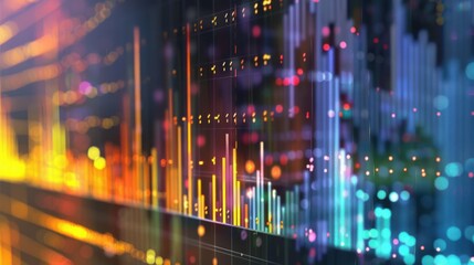 Analyzing investment statistics and indicators on dashboard for trading product