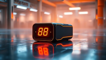 A Minimalist Device Showcasing Bold Numerical Illumination