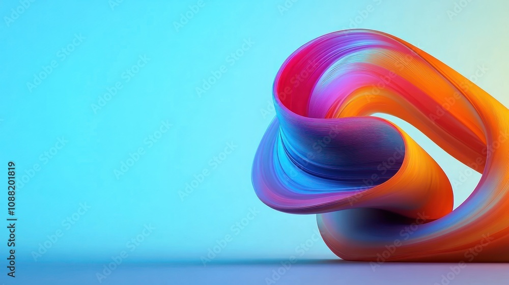 Poster colorful abstract design with fluid shapes and gradients.
