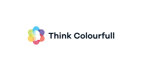 Colorful mind logo, technology logo