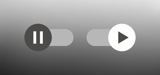 Autoplay button icon. auto play media buttons