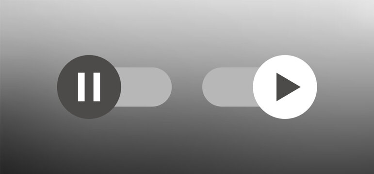 Autoplay button icon. auto play media buttons