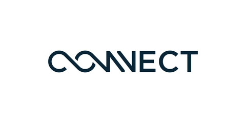 Connectivity typography logo, simple and elegant