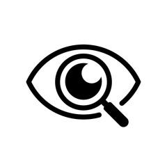 Eye Magnifying Glass Icon. Pixel Perfect