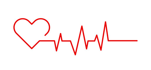 heartbeat line vector heart shape 06