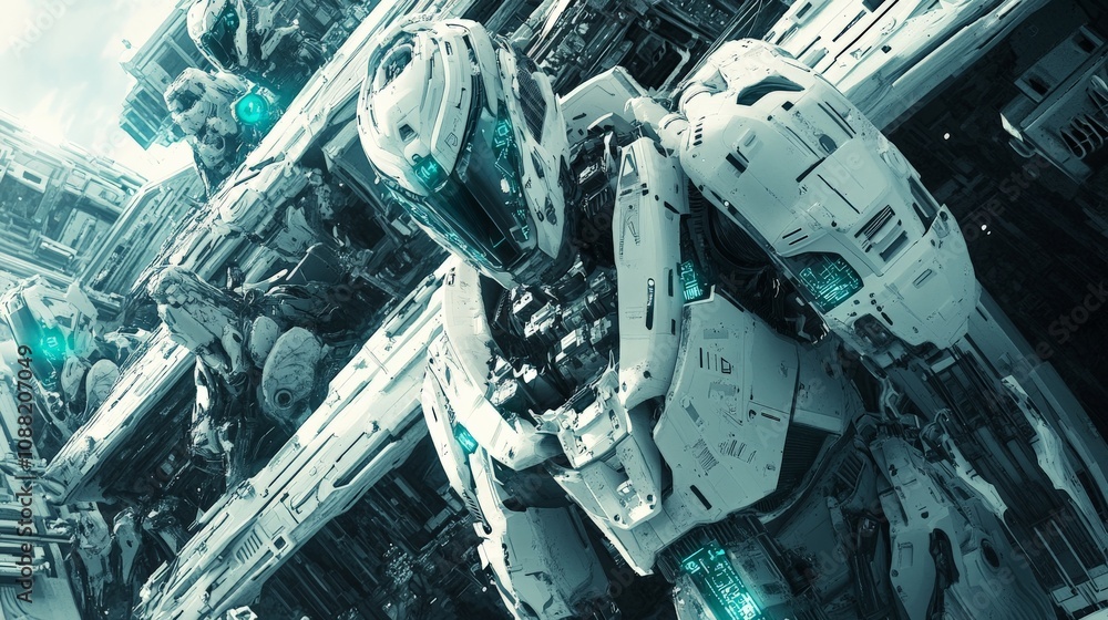 Poster robots collaborating in high-tech manufacturing setting